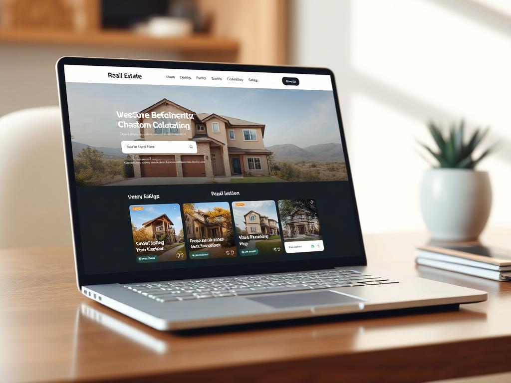 Mockup del sitio Inmobiliaria demo — Catálogo de propiedades